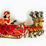 Rosie Rose Parker : A Christmas reindeer in a sleigh brooch