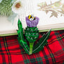Dolly Dimple Design : Thistle Acrylic Brooch