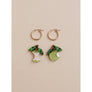 Wolf & Moon : Apple Hoop Earrings - Green