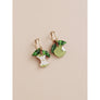 Wolf & Moon : Apple Hoop Earrings - Green