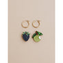 Wolf & Moon : Apple & Blackberry Hoop Earrings