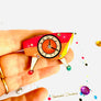 Rosie Rose Parker : Atomic Retro Clock Pin Brooch