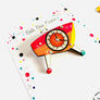 Rosie Rose Parker : Atomic Retro Clock Pin Brooch
