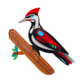 Erstwilder : Pete Cromer North America : The Persistent Pileated Woodpecker Brooch