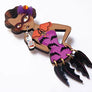 LaliBlue : Creepy Party : Bat Woman Brooch