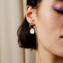 Wolf & Moon : Beatrice Hoops in Off-White