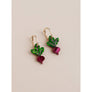 Wolf & Moon : Beetroot Hoop Earrings