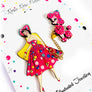 Rosie Rose Parker : Betty and Lulu Walkies Time Brooch