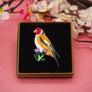 Dolly Dimple Design : Goldfinch on Thistle Brooch