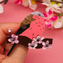 Dolly Dimple Design : Bullfinch & Cherry Blossom Brooch