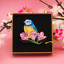 Dolly Dimple Design : Blue Tit & Magnolia Brooch