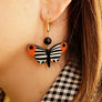 LaliBlue : Spring : Black and White Butterfly Earrings