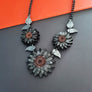 Cherryloco : Black Sunflower Charm Necklace