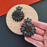Cherryloco : Black Sunflower Dangle earrings