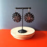 Cherryloco : Black Sunflower Dangle earrings