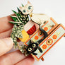 Laliblue : Plant Lover : Brooch with kittens and plants
