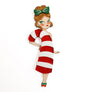 LaliBlue : Christmas : Candy cane girl brooch