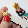 LaliBlue : Christmas : Cat Earrings