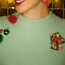LaliBlue : Christmas : Cat Ferris Wheel Brooch