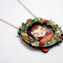 LaliBlue : Christmas : Christmas Wreath Necklace