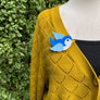 Birdie Bananas : Classic Blue Bluebird Brooch