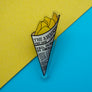 Dolly Dimple Design : Seagull Brooch with Chips Pin Badge