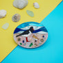 Dolly Dimple Design :  Oystercatchers Acrylic Brooch