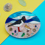 Dolly Dimple Design :  Oystercatchers Acrylic Brooch