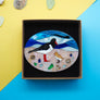 Dolly Dimple Design :  Oystercatchers Acrylic Brooch