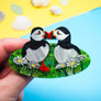 Dolly Dimple Design : Puffins Brooch