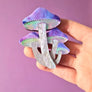 Cherryloco : Cosmic magic mushroom cluster brooch or pendant