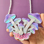 Cherryloco : Cosmic magic mushroom cluster statement necklace