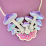 Cherryloco : Cosmic magic mushroom cluster statement necklace