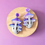 Cherryloco : Cosmic mushroom cluster earrings