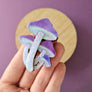 Cherryloco : Cosmic purple mushroom cluster pin or pendant