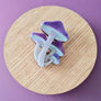 Cherryloco : Cosmic purple mushroom cluster pin or pendant