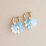 Wolf & Moon : Daisy Hoops in Baby Blue