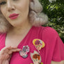 Lipstick & Chrome : Rosita Brooch By Marla Vonduta