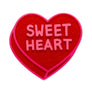 Erstwilder : Sweet Valentine : Candy Heart Simplified Mini Brooch – Red