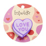 Erstwilder : Sweet Valentine : Candy Heart Simplified Mini Brooch – Purple