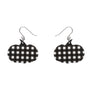 Erstwilder : Halloween : Pumpkin Gingham Drop Earrings - Black