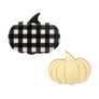 Erstwilder : Halloween : Pumpkin Patch Mini Brooch Set - Gold & Black Gingham