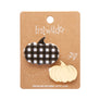 Erstwilder : Halloween : Pumpkin Patch Mini Brooch Set - Gold & Black Gingham