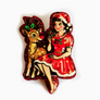 Rosie Rose Parker : Eating mince pies with Rudolf brooch