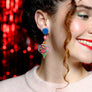 LaliBlue : Christmas : Floral Christmas Ornament Earrings