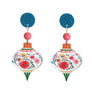 LaliBlue : Christmas : Floral Christmas Ornament Earrings