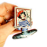 Rosie Rose Parker : French Girl Mime Themed Brooch