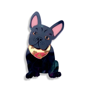 Bling Hound : Frenchie Brooch