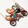 LaliBlue : Christmas : Friends on a bicycle necklace
