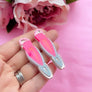 Bobbi Frances : Australiana : Galah Earrings - Hot pink